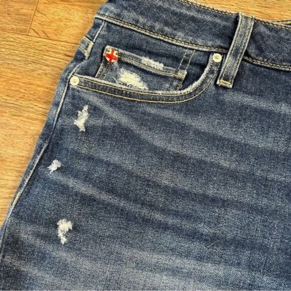 HUDSON JEANS Croxley High Rise Cut off Flap Pocket Denim Shorts Blue Sz 30 NWT - Picture 7 of 17